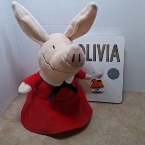 Olivia The Pig 12" Plush Kohl's Yottoy Plus Book Ian Falconer Red Sailor Dress